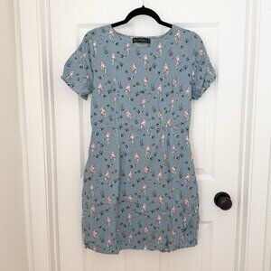 Women Sugarhill Vintage Mermaid Crew Neck Dress in Blue Size US 8